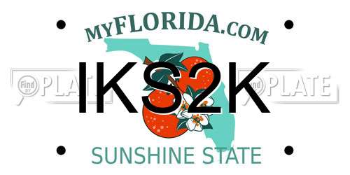 IKS2K Florida License Plate