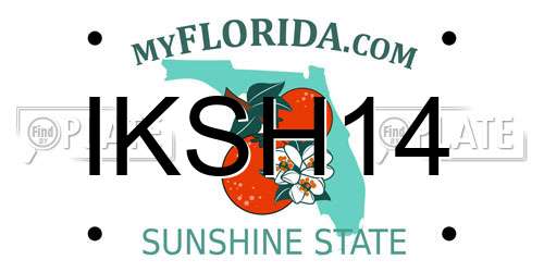 IKSH14 Florida License Plate