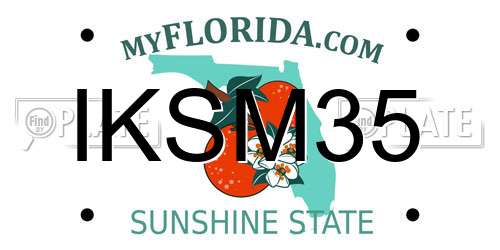 IKSM35 Florida License Plate