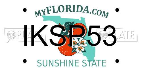 IKSP53 Florida License Plate