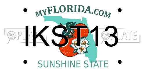 IKST13 Florida License Plate