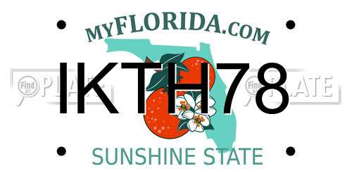 IKTH78 Florida License Plate