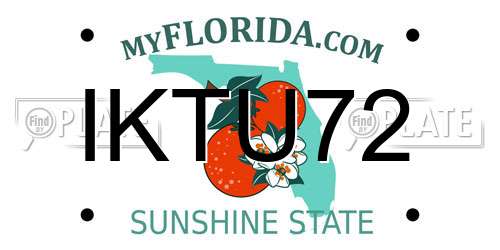 IKTU72 Florida License Plate