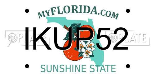 IKUP52 Florida License Plate