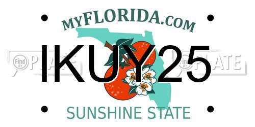 IKUY25 Florida License Plate