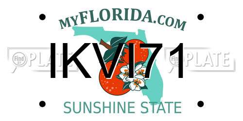 IKVI71 Florida License Plate