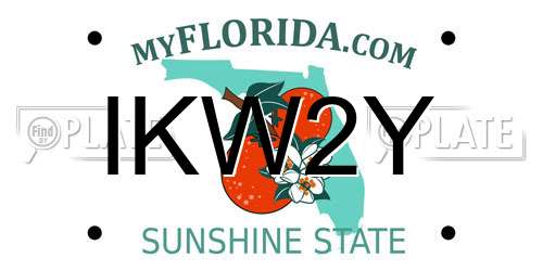 IKW2Y Florida License Plate