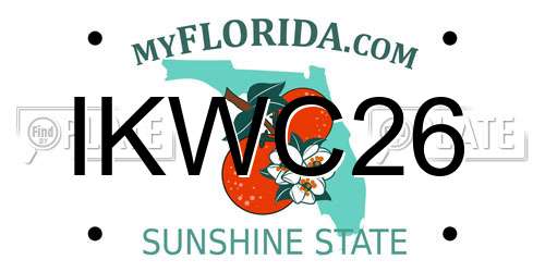 IKWC26 Florida License Plate