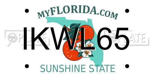 IKWL65 Florida License Plate