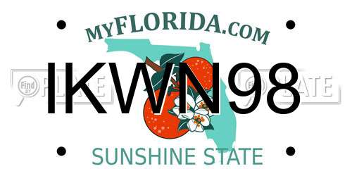 IKWN98 Florida License Plate