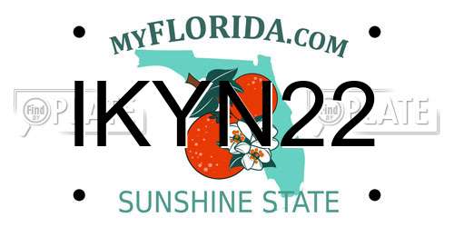 IKYN22 Florida License Plate