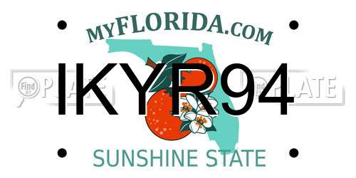 IKYR94 Florida License Plate