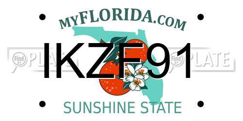 IKZF91 Florida License Plate