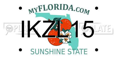 IKZL15 Florida License Plate