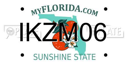 IKZM06 Florida License Plate