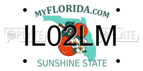 IL02LM Florida License Plate