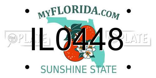 IL0448 Florida License Plate