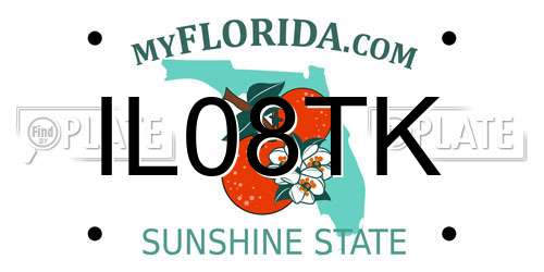 IL08TK Florida License Plate