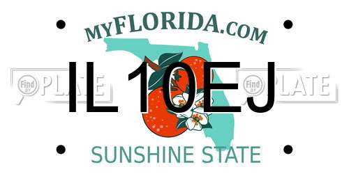 IL10EJ Florida License Plate