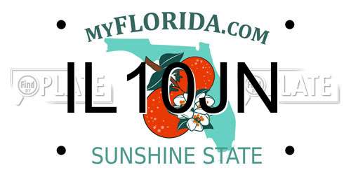 IL10JN Florida License Plate