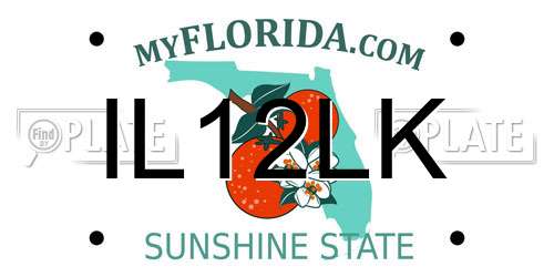 IL12LK Florida License Plate