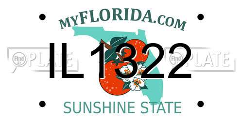IL1322 Florida License Plate