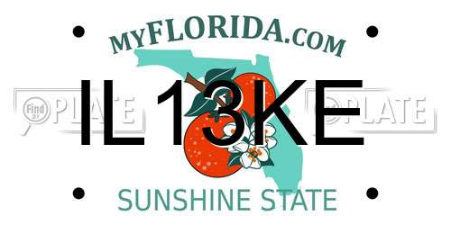 IL13KE Florida License Plate