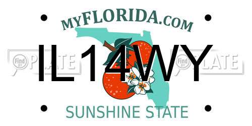 IL14WY Florida License Plate