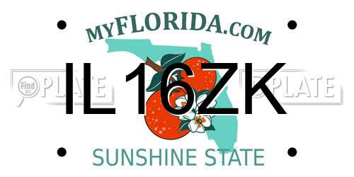 IL16ZK Florida License Plate
