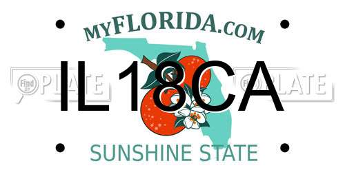 IL18CA Florida License Plate