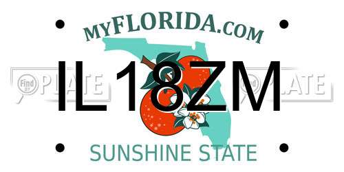 IL18ZM Florida License Plate