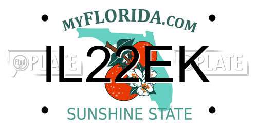 IL22EK Florida License Plate