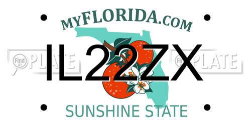 IL22ZX Florida License Plate