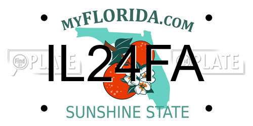 IL24FA Florida License Plate