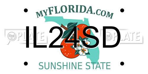 IL24SD Florida License Plate