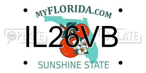 IL26VB Florida License Plate