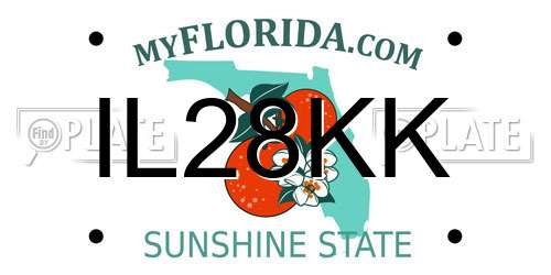 IL28KK Florida License Plate