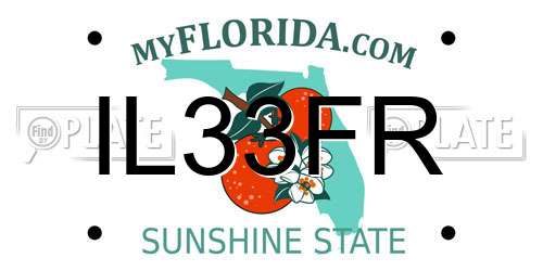 IL33FR Florida License Plate