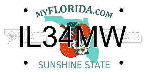 IL34MW Florida License Plate