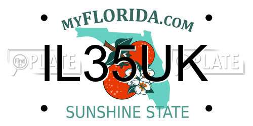 IL35UK Florida License Plate