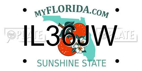 IL36JW Florida License Plate