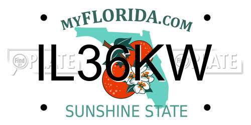 IL36KW Florida License Plate