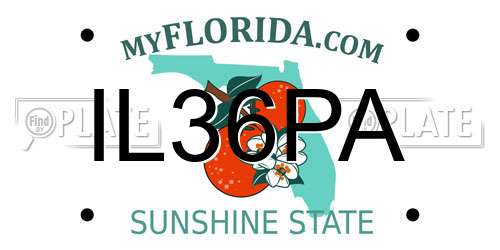 IL36PA Florida License Plate