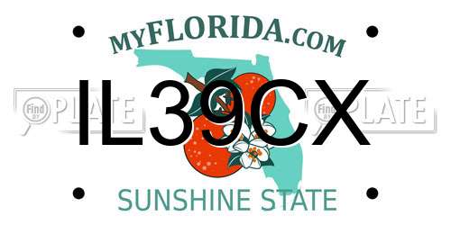 IL39CX Florida License Plate