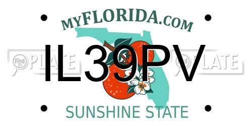 IL39PV Florida License Plate