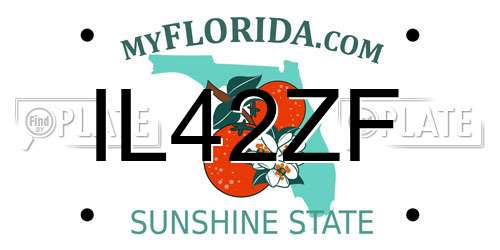 IL42ZF Florida License Plate