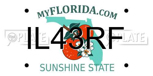 IL43RF Florida License Plate