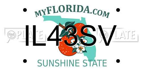 IL43SV Florida License Plate