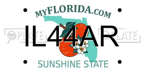 IL44AR Florida License Plate