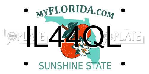 IL44QL Florida License Plate
